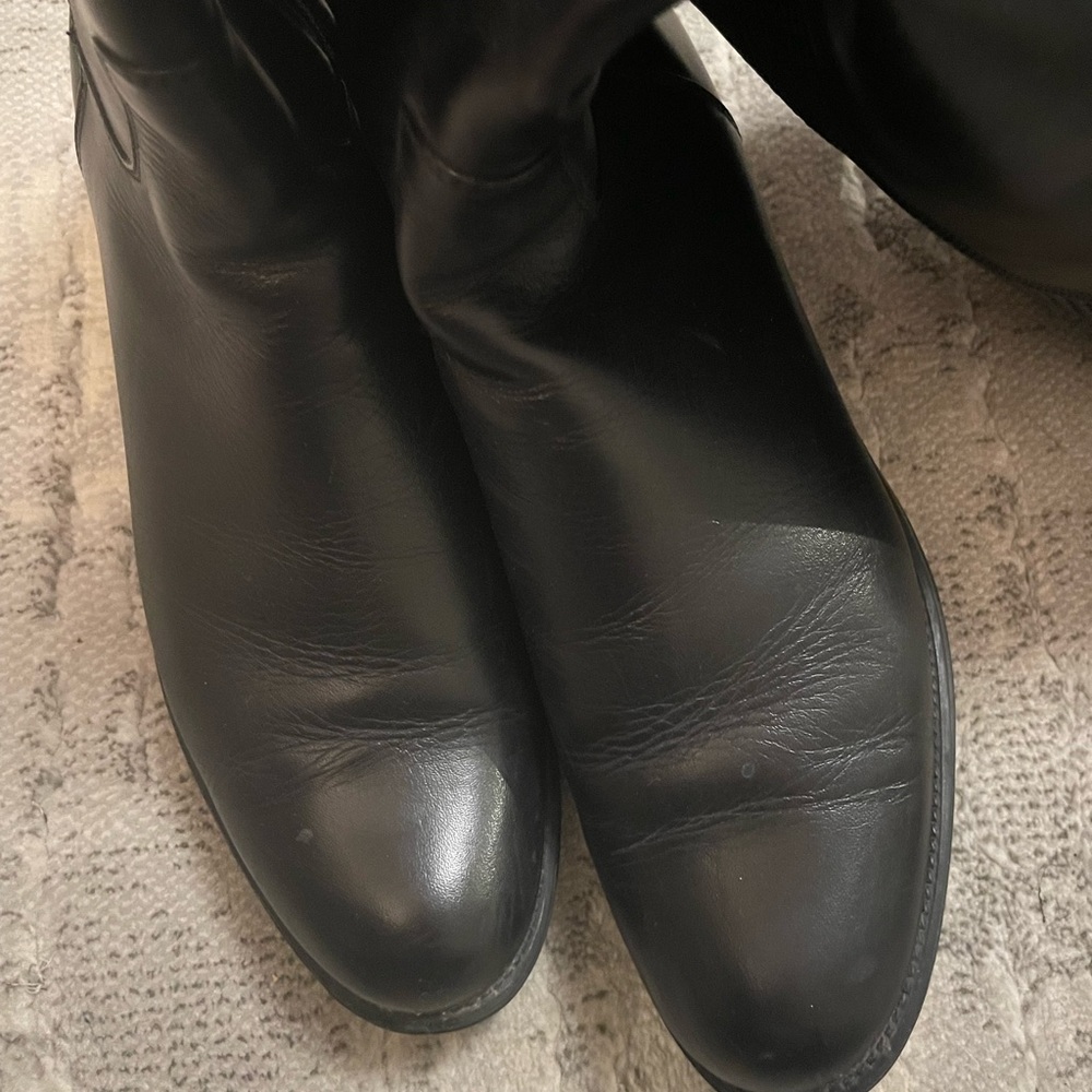 Size 10 Artica Black Leather Knee High Boots - Picture 5 of 9